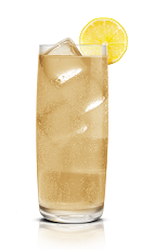 The Sticki Mule drink is made from Stoli Sticki honey vodka, ginger ale and lemon, and served over ice in a highball glass.