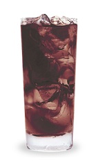 The Sweet Heart is a purple drink made from raspberry schnapps, sour mix and lemon-lime soda, and served over ice in a highball glass.