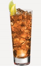 The Sweet Tea Cooler drink recipe is made from Burnett's sweet tea vodka, mineral water, simple syrup and lemon, and served over ice in a highball glass.