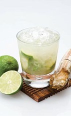 The Caipirinha is the unofficial national drink of Brazil, made solely with local ingredients and passion. The Leblon Caipirinha drink recipe is made from Leblon cachaca, sugar and lime, and served muddled in a rocks glass full of ice.