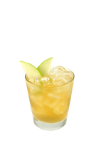 The Perfect Pear drink is made from Smirnoff Pear vodka, Cointreau orange liqueur, sweet vermouth, lemon juice and simple syrup, and served over ice in a rocks glass.