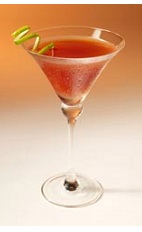 The Tini Bikini Martini cocktail recipe may be just the one to help the wearer of the bikini become separated from said bikini. A red colored cocktail made from Clamato tomato cocktail, watermelon vodka, vanilla liqueur and lime, and served in a chilled cocktail glass.