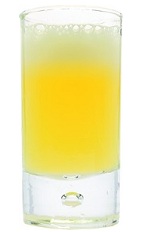 The Tip N Top is an elegant orange shot made from Green Chartreuse and orange juice, and served in a chilled shot glass.