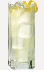 The Tropical Whipt drink recipe is made from Burnett's whipped cream vodka, coconut rum and pineapple juice, and served over ice in a highball glass.