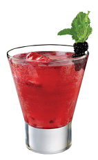 The Tuaca Berry Fizz is a classy red cocktail made from Tuaca vanilla citrus liqueur, gin, lemon juice, simple syrup, blackberries, mint and club soda, and served over ice in a rocks glass.