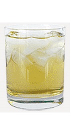 The Vanilla Apple Juice drink recipe is made from Burnett's vanilla vodka and apple juice, and served over ice in a rocks glass.