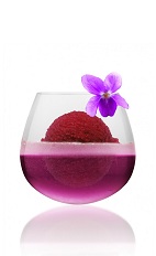The Violet Sorbet with Champagne is a purple dessert drink perfectly suited to a hot summer evening. Made from violet liqueur, sorbet and champagne, and served in any large glass.