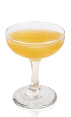 The Walk in the Park is an orange cocktail made from Patron tequila, satsuma orange, elderflower liqueur and basil, and served in a chilled cocktail glass or champagne coupe.