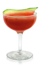 The Watermelon Daiquiri is one of our favorite cocktails to make during watermelon season. A red colored drink made from Don Q white rum, watermelon, agave nectar and lime juice, and served in a chilled cocktail glass.
