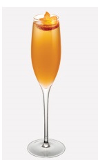 The Champagne Celebration is a bubbly cocktail recipe perfect as a wedding drink or for New Year's eve. Made from Burnett's pear vodka, ginger liqueur, orange juice and chilled champagne, and served in a chilled champagne flute.