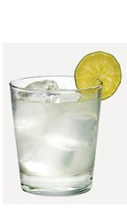 The Vermont Cooler drink recipe is made from Burnett's maple syrup vodka and lemon-lime soda, and served over ice in a rocks glass.