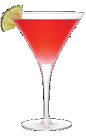 The Cheesecake Martini is a red colored dessert cocktail recipe made from Three Olives vanilla vodka and cranberry juice, and served in a chilled cocktail glass.