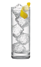 The 57 and Soda is a clear colored drink made from Smirnoff vodka, club soda and lemon, and served over ice in a highball glass.