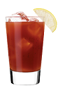 The 57 Wasabi Bloody Mary is a red colored drink made from Smirnoff No 57 vodka, tomato juice, worcestershire sauce, hot sauce, black pepper and wasabi, and served over ice in a highball glass.