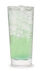 The Adios Mother Iced Tea is a green drink made from tequila, vodka, rum, blue curacao, sour mix and lemon-lime soda, and served over ice in a highball glass.