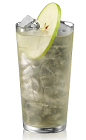 The Apple and Ginger Ale is made from Bacardi apple flavored rum, ginger ale and apple, and served over ice in a highball glass.