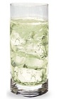 The Apple Crush is a classic American drink made from sour apple schnapps, club soda and lime juice, and served over ice in a highball glass.