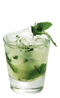 The Azul Mojito is a tequila-based variation of the classic Mojito cocktail recipe. Made from Lunazul blanco tequila, mint, lime, simple syrup and club soda, and served over crushed ice in a rocks glass.