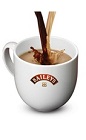 The Bailey's Hot Coffee drink is made from Bailey's Irish cream and hot coffee, and served in a coffee glass or coffee mug.