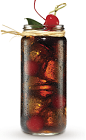 The Black Cherry and Cola drink recipe is made from Cruzan Black Cherry rum and cola, and served over ice in a highball glass.