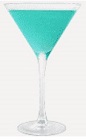 The Blue Peach Martini drink recipe is a colorful mix of fruity flavors. A blue colored cocktail made from Burnett's peach vodka, Hpnotiq liqueur and lemonade, and served in a chilled cocktail glass.