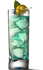 The Blue Velvet drink recipe is a green colored cocktail made from UV Blue raspberry vodka, pineapple juice and grenadine, and served over ice in a highball glass.