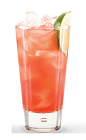 The Breeze Redesigned is a remake of the classic Breeze line of mixed drinks. An orange colored drink made from Finlandia mango vodka, cranberry juice and pink grapefruit juice, and served over ice in a highball glass.