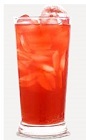 The Broad Street Treat is a red colored cocktail recipe made from Burnett's vodka, triple sec, cranberry juice and club soda, and served over ice in a highball glass.