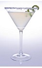 The Cabo Caipirinha cocktail recipe is made from Leblon cachaca, Cointreau orange liqueur, lime juice and simple syrup, and served in a salt-rimmed cocktail glass.