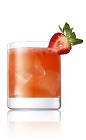 The Cali Daiquiri drink recipe breaks from the traditional blended daiquiri, made from Caliche rum, lime, agave nectar, strawberries and club soda, and served over ice in a rocks glass.