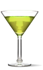 The Caramel Appletini cocktail recipe is made from UV Apple vodka and butterscotch schnapps, and served in a chilled cocktail glass.
