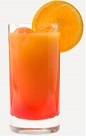 The Cherry Breeze is an orange colored drink recipe made from Burnett's cherry vodka, pineapple juice and cranberry juice, and served over ice in a highball glass.