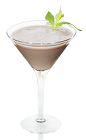 The Choco Mint is a sweet dessert drink made from vodka, Mozart chocolate cream and creme de mente, and served in a chilled cocktail glass.