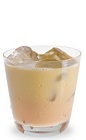The Cinnamon Sugar Cookie is a cream colored cocktail made from bourbon, butterscotch schnapps and Irish cream, and served over ice in a rocks glass.