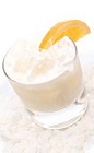 No need for Pina Coladas when you go to Brazil, rum is hard to find. No worries, cachaca is everywhere, and mixes just as good. The Coconut Chiller drink recipe is made from Leblon Cachaca, pineapple juice, coconut cream, coconut and orange, and served over ice in a rocks glass.