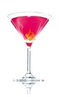 The Cointreaupolitan cocktail is a red-colored drink made from Cointreau orange liqueur, lemon juice and cranberry juice, and served in a chilled cocktail glass.