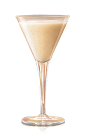 The Coquito is a cream colored cocktail made from Bacardi rum, coconut milk, coconut cream, condensed milk, evaporated milk, sugar, cinnamon and vanilla, and served in a chilled cocktail glass.