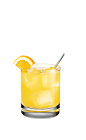 The Crushed Orange is an orange drink made from Smirnoff orange vodka, pineapple juice and white cranberry juice, and served over ice in a rocks glass.