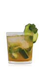The Del Toro drink recipe is a spicy cocktail made from Don Q white rum, sriracha, simple syrup, cilantro, cucumber and club soda, and served over ice in a rocks glass.