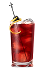 The Fleur de Lis drink is made from Chambord raspberry liqueur, Chambord flavored vodka, lemonade, lemon juice and cranberry juice, and served over ice in a highball glass.