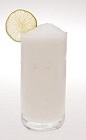 The Frozen Caipirinha is made from Leblon cachaca, lime juice and simple syrup, and served blended in a highball glass.