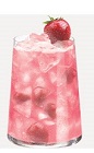 The Strawberry Banana Swirl is a blast of flavors packed in a red colored dessert drink recipe. Made from Burnett's strawberry banana vodka, coconut rum and cranberry juice, and served over ice in a rocks glass.