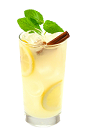 The Ginger Lemonade is a yellow drink made from Smirnoff Citrus vodka, ginger liqueur and lemonade, and served over ice in a highball glass.