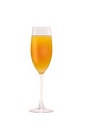 The Mimosa is a classic orange colored cocktail recipe made from chilled champagne and orange juice, and served in a chilled champagne flute.