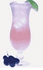 The Grapefruity Cooler drink recipe is a pink colored cocktail made from Burnett's grape vodka, grapefruit juice, club soda and grenadine, and served over ice in a hurricane glass.