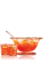 The Holiday Punch is a fruity rum-based punch made from rum, cranberry juice, ginger ale, orange juice, lemon juice and lime juice, and served from a pitcher or punch bowl.
