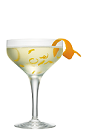 The Iced Orange Cake is a clear colored cocktail made from Smirnoff Iced Cake vodka, lemon juice, simple syrup and orange marmalade, and served in a chilled cocktail glass.