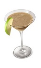 The Irish Carmel Appletini is a brown colored cocktail made from Bailey's irish cream, Smirnoff green apple vodka, caramel and apple, and served in a chilled cocktail glass.