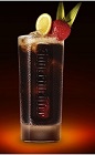 The Jager and Coke drink recipe is made from Jagermeister and Coca-Cola, and served over ice in a highball glass garnished with fresh fruit.