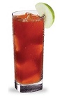 The Johnny Appleseed is a red drink celebrating everything great from the Americas. Made from red apple schnapps, bourbon and cranberry juice, and served over ice in a highball glass.